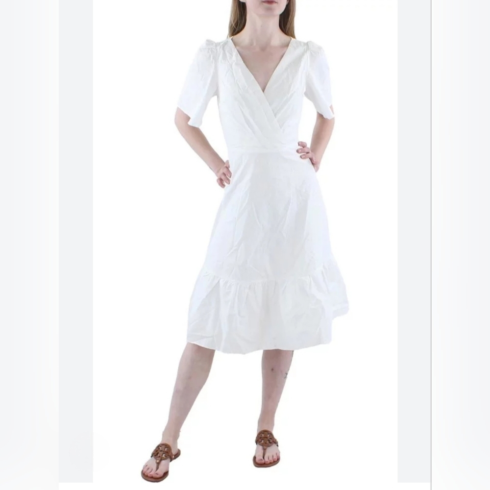 Lucy Paris Mona Dress in White - Picture 1 of 8